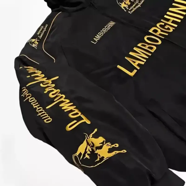 Lambor Vintage Racing Jacket Black - Image 4