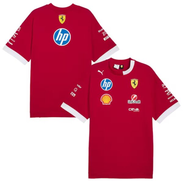 F1 2025 Drivers Oversized T-Shirt Red - Image 3