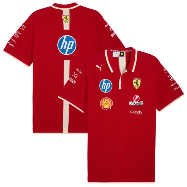 F1 Team Knitted Polo - Red - Image 3